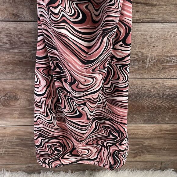 WEAREVER Womens Spaghetti Strap BodyCon Mini Dress Swirl Design Size XL - Picture 7 of 7